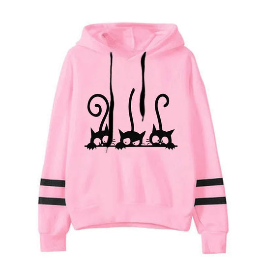 Pullovers Hot Sale Hoodies Versatile Woman Clothing Stripe Womens Sweatshirts Style Fashion Casual Sports Print Daily Simplicity