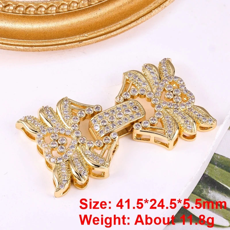 Juya Handmade Designer Decorative Fastener Hooks Clasps for DIY Beadwork Crystal Pearl Jewelry Making Closure Locks Accessories