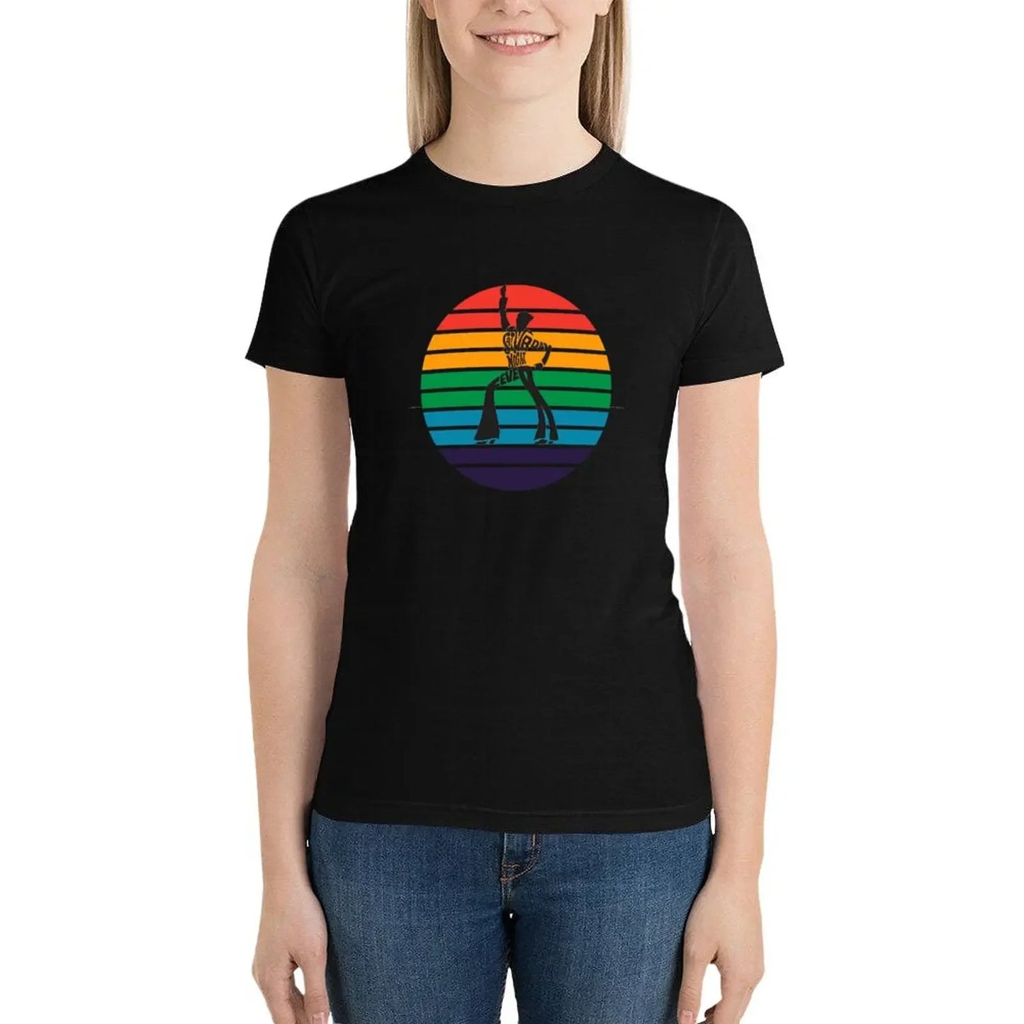 Saturday Night Fever Multi Colors T-Shirt oversized female graphics black t shirts for Women