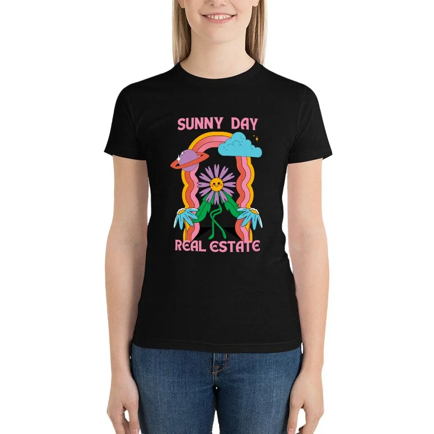 Sunny day real estate T-Shirt cute clothes sweat kawaii clothes t-shirt dress for Women plus size sexy