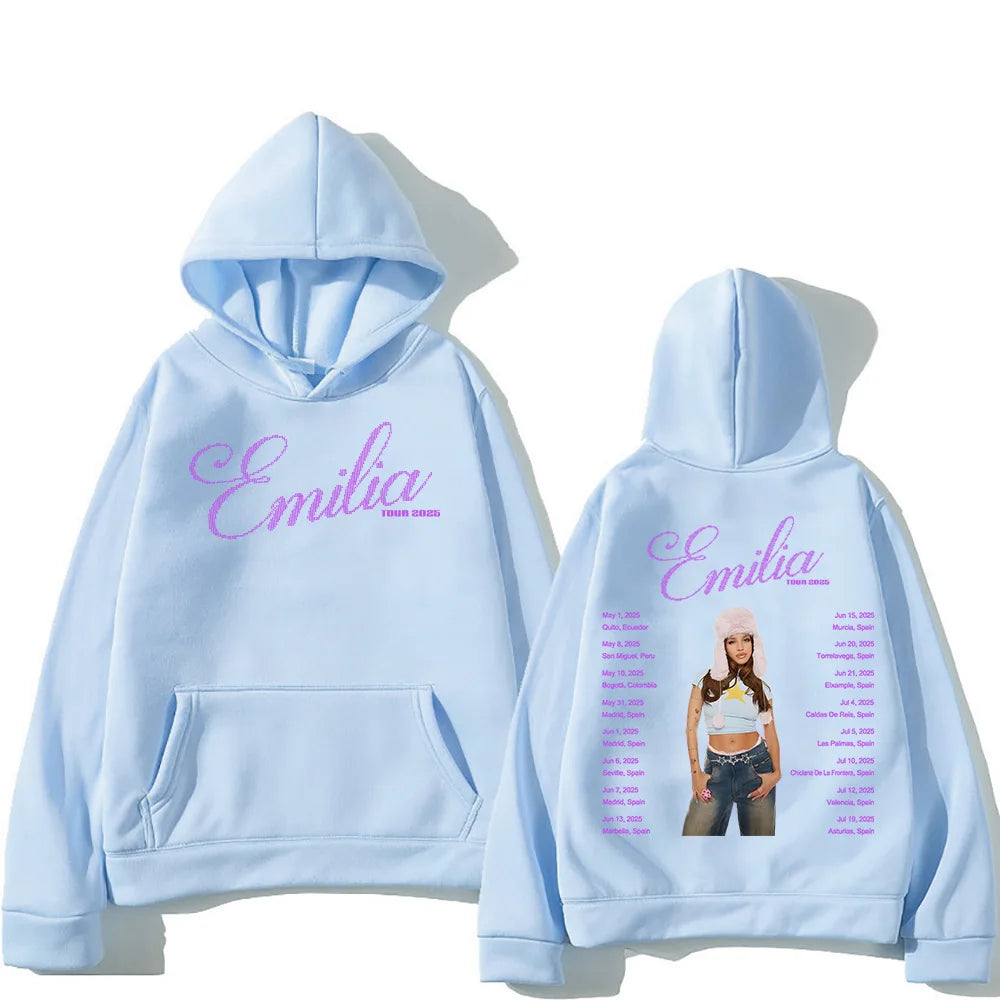 Emilia Mernes Fashion Hoodie Emilia Mernes MP3 Tour 2025 Sweatshirts New Casual Harajuku Aesthetic Pullovers Women Men Y2K Hoody
