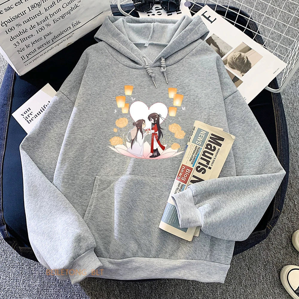 Heaven Official's Blessing Tian Guan Ci Fu TGCF Aesthetic Hoodie WOMEN BL Anime Clothes Sweatshirt Harajuku Korean Style Cartoon