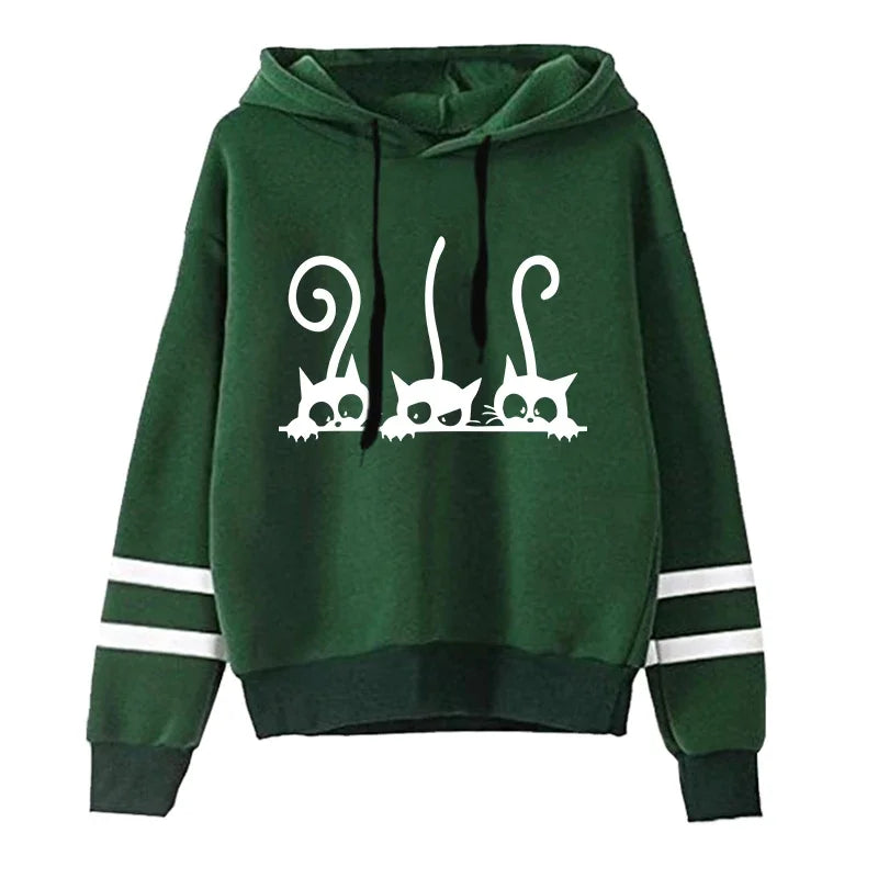 Pullovers Hot Sale Hoodies Versatile Woman Clothing Stripe Womens Sweatshirts Style Fashion Casual Sports Print Daily Simplicity