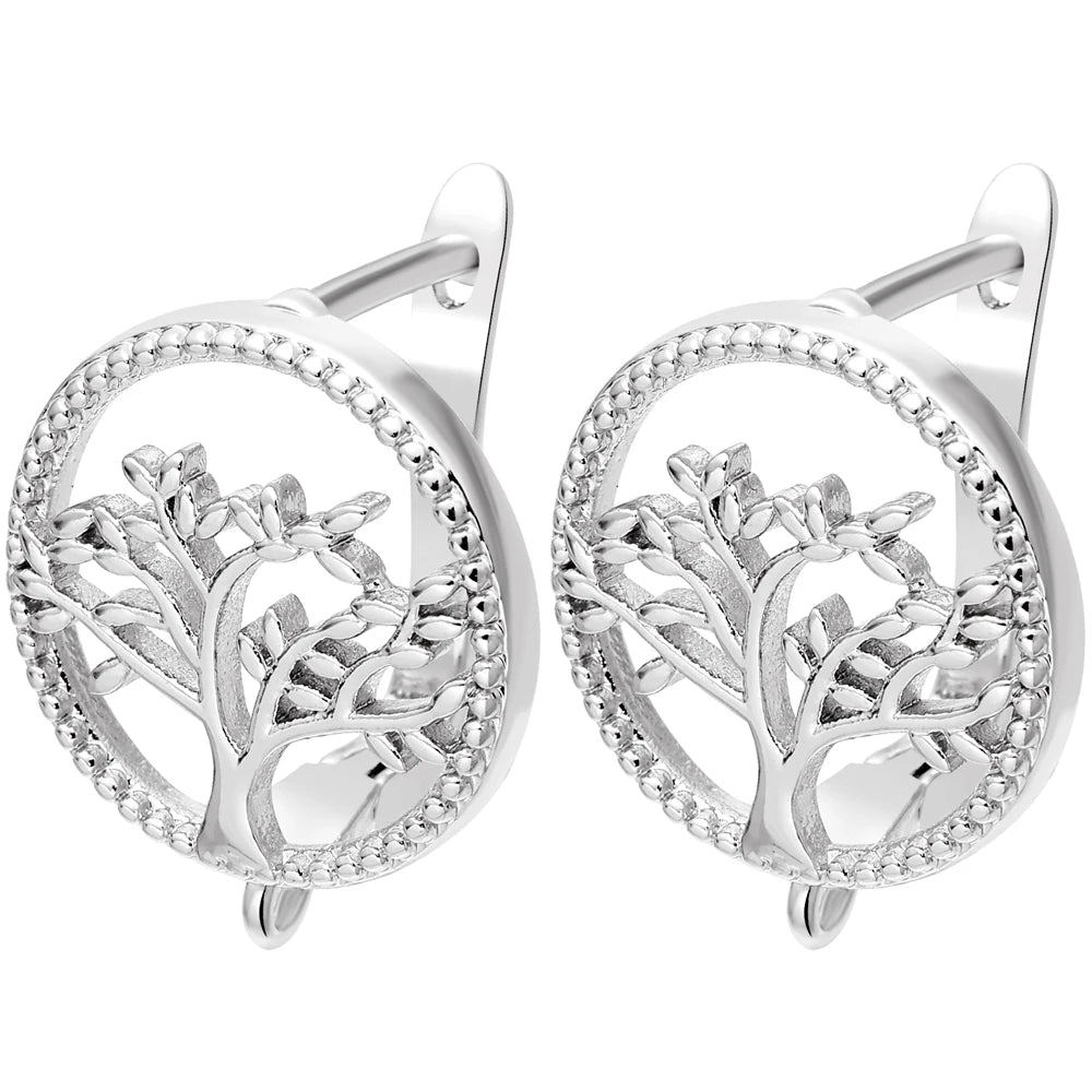 Juya 2Pcs Antiallergic Earwire Fasteners Basic Fixtures Earring Hook Clasps Accessories For DIY Women's Charms Earrings Making