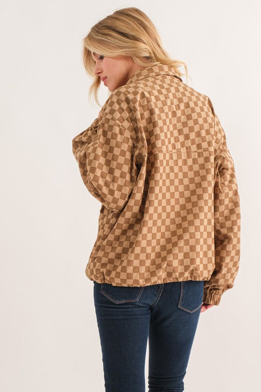 Check Me Out Mocha Zip Jacket