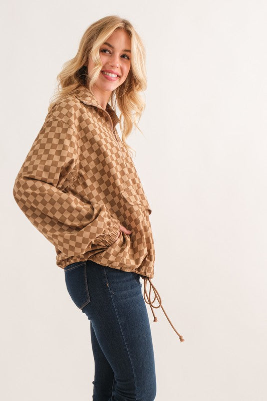 Check Me Out Mocha Zip Jacket