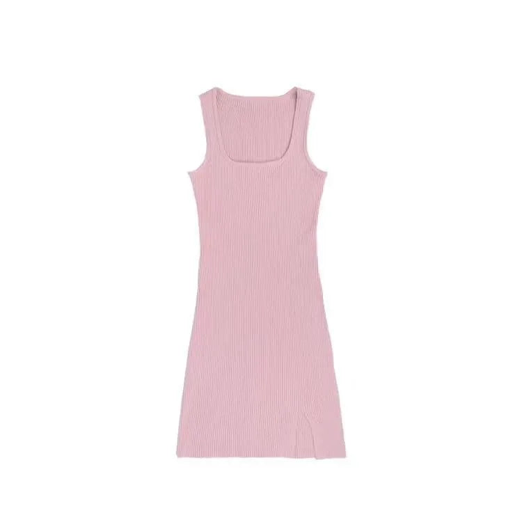 Sweet Sailor Collar Bow Waterproof Mink Knitted Cardigan+ Sexy Slim Fit Sleeveless Vest Dresses 2025 Autumn New Two Piece Sets