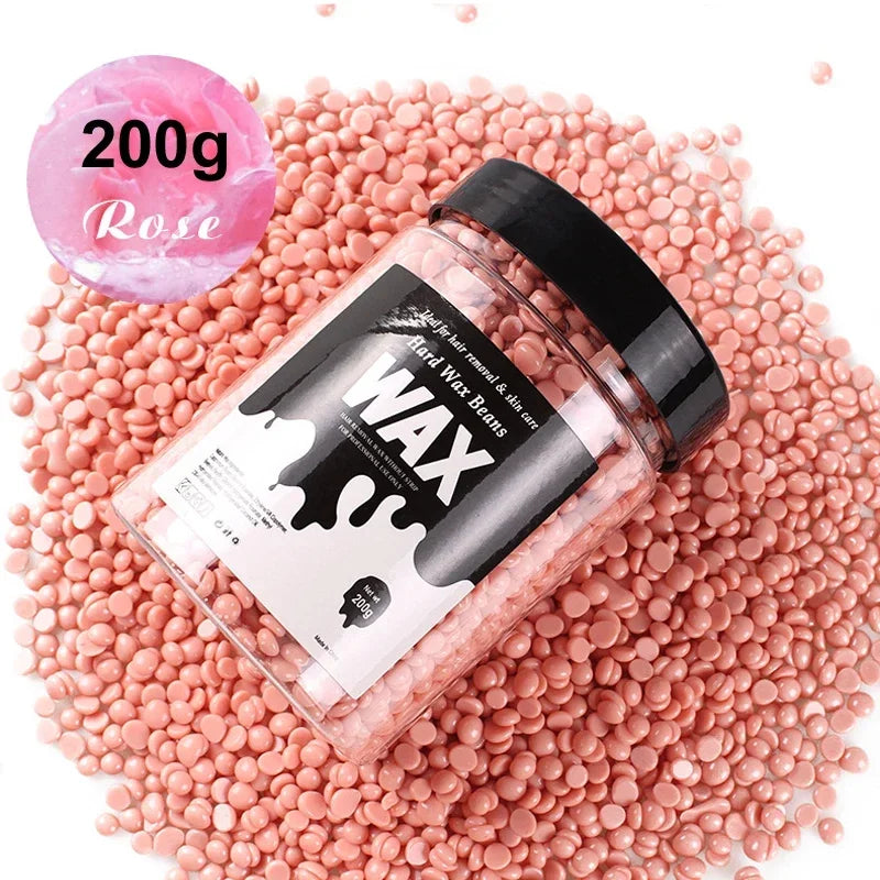 Unisex Painless Hot Film Wax Beans 200g-400g Canning Fast Waxing for Bikini Area Face And Body Hair Removal