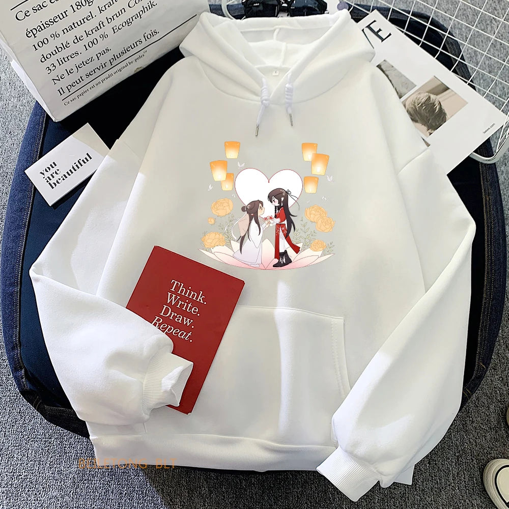 Heaven Official's Blessing Tian Guan Ci Fu TGCF Aesthetic Hoodie WOMEN BL Anime Clothes Sweatshirt Harajuku Korean Style Cartoon