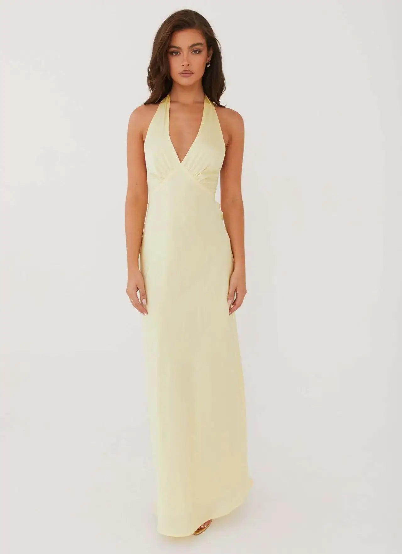 Sega Satin Bridesmaid Dress Long Length Formal Wrap Sexy Bridesmaid Dress Evening Dress Wedding Cocktail Dresses