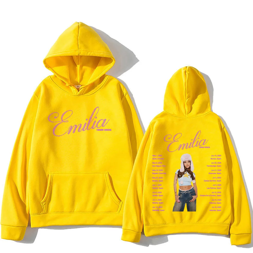 Emilia Mernes Fashion Hoodie Emilia Mernes MP3 Tour 2025 Sweatshirts New Casual Harajuku Aesthetic Pullovers Women Men Y2K Hoody