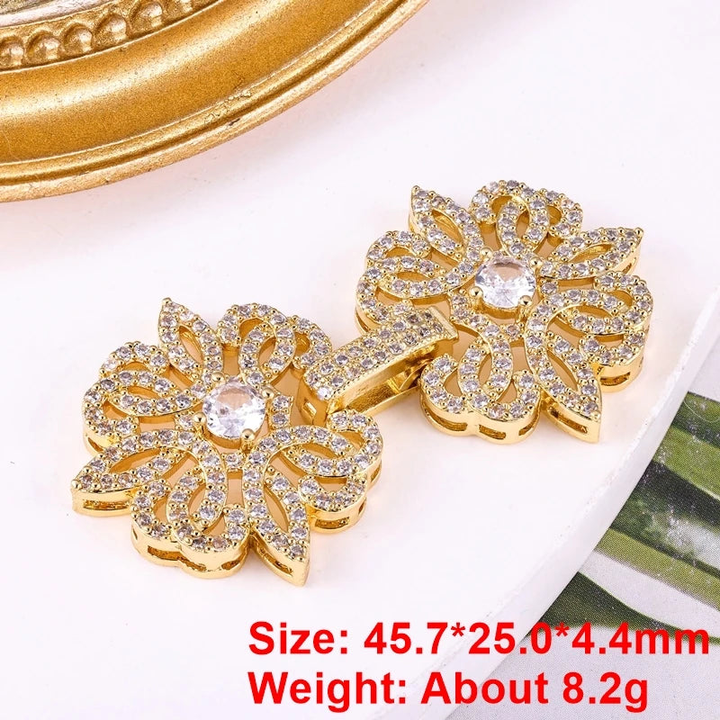 Juya Handmade Designer Decorative Fastener Hooks Clasps for DIY Beadwork Crystal Pearl Jewelry Making Closure Locks Accessories