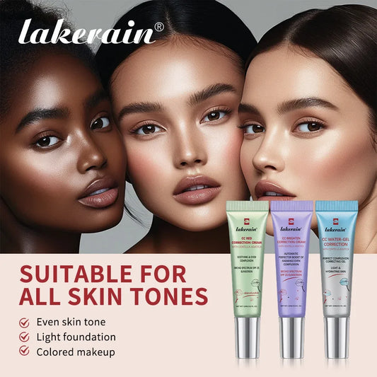 CC Red Correction Cream Full Coverage Liquid Foundation Waterproof Long-Lasting Redness Corrector Korean Cosmetic Face Makeup