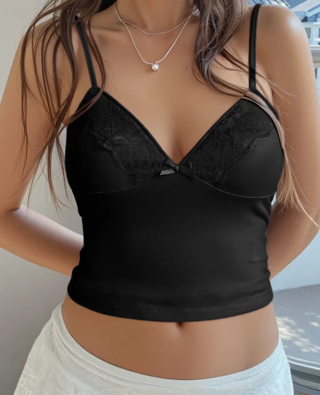 Y2K Sexy Lace Camisole T-Shirt