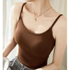 Girls' summer camisole with chest cushion gathered, thickened pure cotton camisole vest