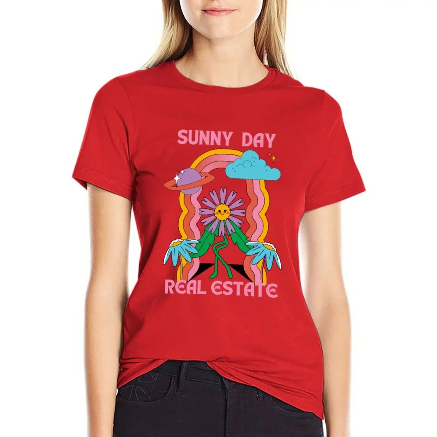 Sunny day real estate T-Shirt cute clothes sweat kawaii clothes t-shirt dress for Women plus size sexy