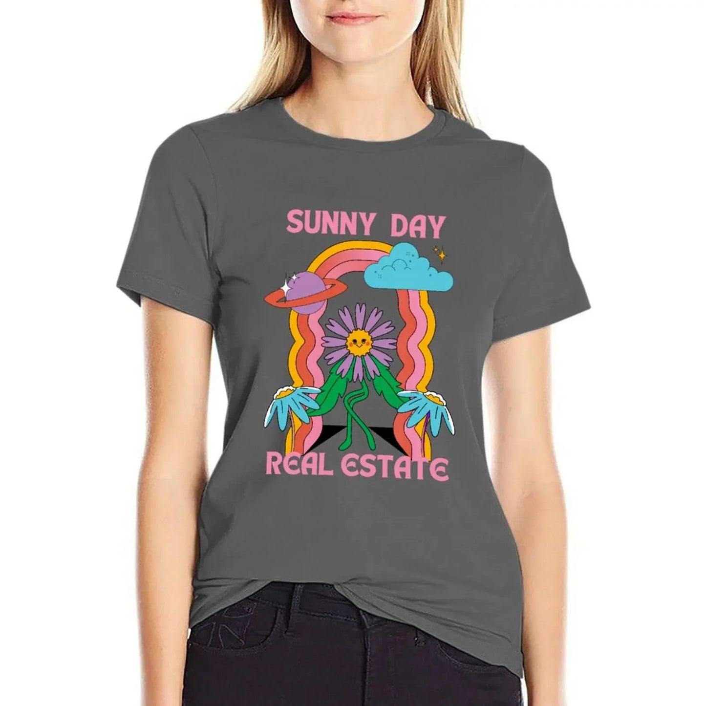 Sunny day real estate T-Shirt cute clothes sweat kawaii clothes t-shirt dress for Women plus size sexy