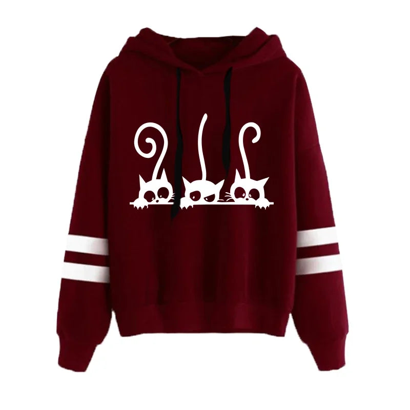 Pullovers Hot Sale Hoodies Versatile Woman Clothing Stripe Womens Sweatshirts Style Fashion Casual Sports Print Daily Simplicity