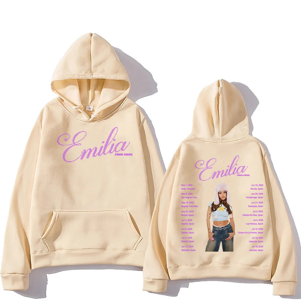Emilia Mernes Fashion Hoodie Emilia Mernes MP3 Tour 2025 Sweatshirts New Casual Harajuku Aesthetic Pullovers Women Men Y2K Hoody