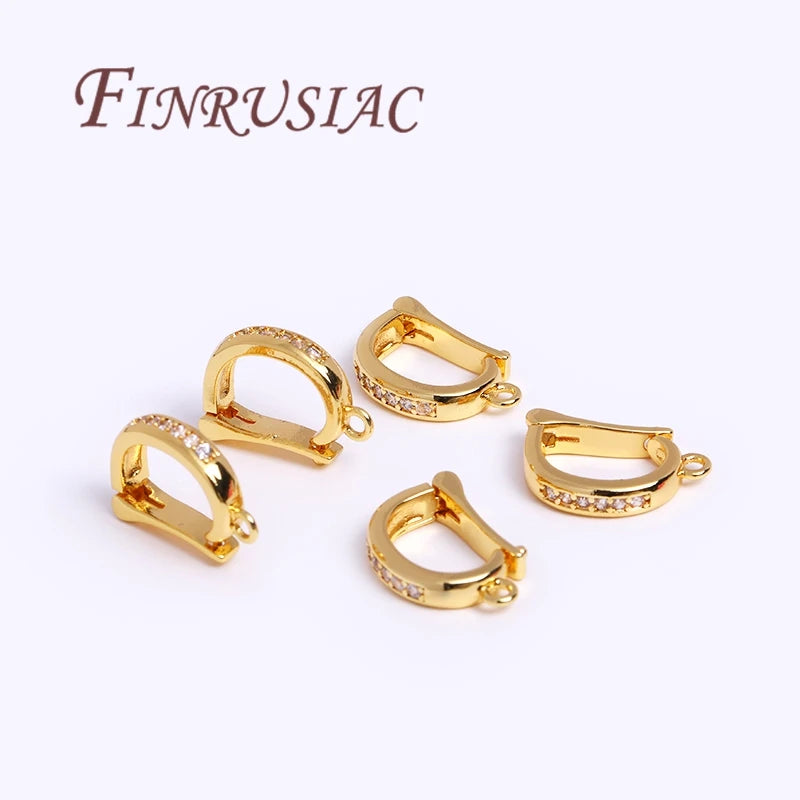 18K Gold Plated Charms Bail Beads Spacer Beads Bails For Pendants Connectors For DIY Jewelry Making Supplies