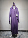 Mq193 2025 Tiktok Fashion Dubai Turkey Elegant Cardigan with a Two-piece Scarf Abaya Abaya Ramadan Dubai Luxury Islam Elegant