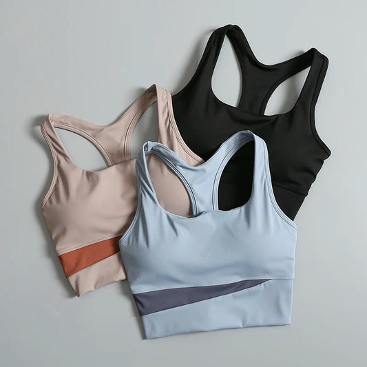 Sports bras and underwear for women in summer new running vest style external wear anti-shock and anti-sagging gym beauty back