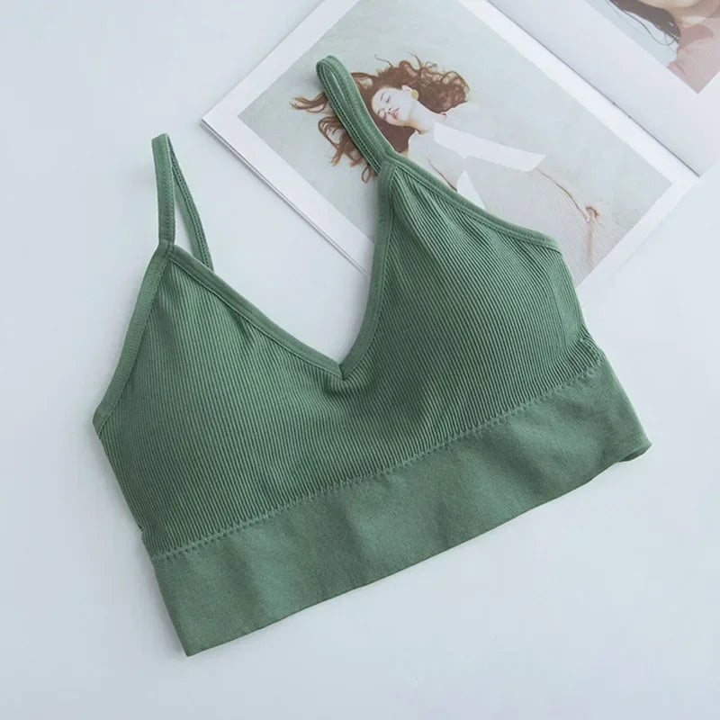 Women Sports Bra Back Bra Quick Dry Padded Sexy Crop Tops Tube Top Female Streetwear Gym Brassiere Top Push Up Sports Bra Tops