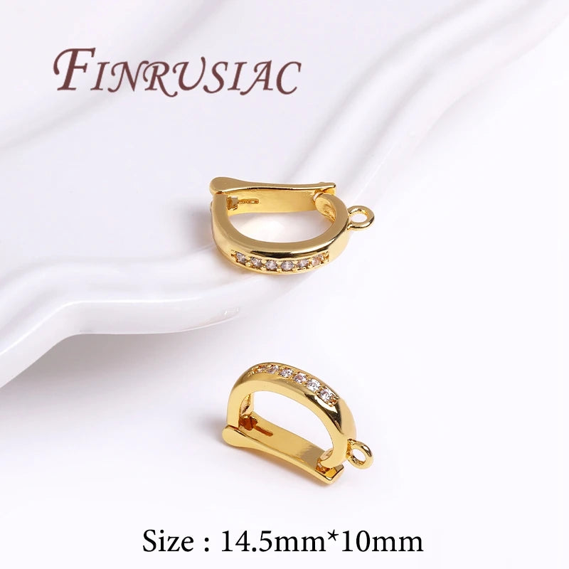 18K Gold Plated Charms Bail Beads Spacer Beads Bails For Pendants Connectors For DIY Jewelry Making Supplies