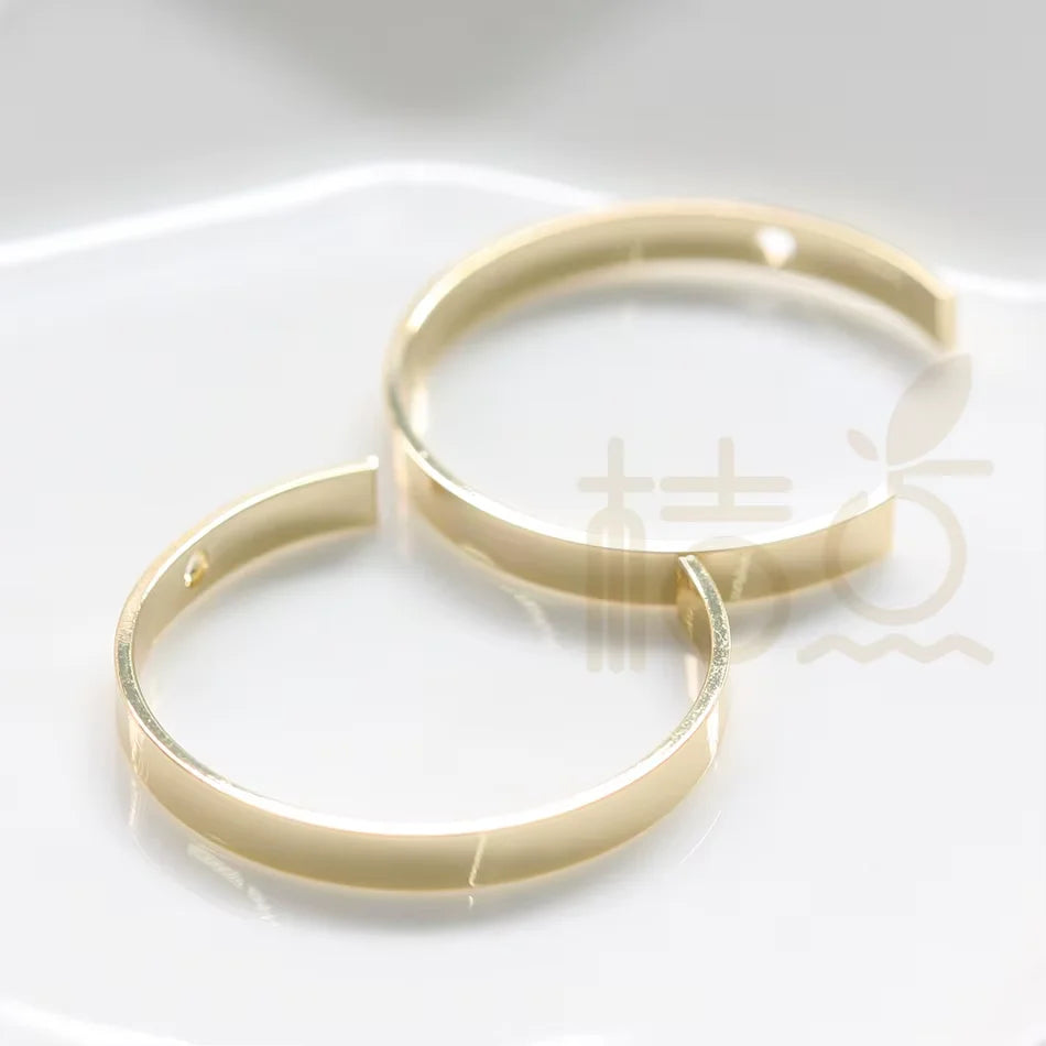 Premium Plated Solid Brass Moon - C Shape - Circle - 22.8x20.8mm (4087C)