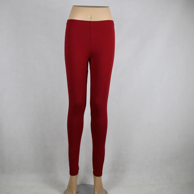Solid Colorful Leggings For Women 7xl 6XL 5XL Large Size Modal Cotton Tight Pants Grey Black White Pink Blue Purple 5XL 4XL Lady
