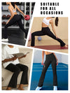 2 Pack Women's Super Soft Flare Pants High Waisted Tummy Control Workout Yoga Push Up Gym Fitness Long Leggings Bell Bottoms
