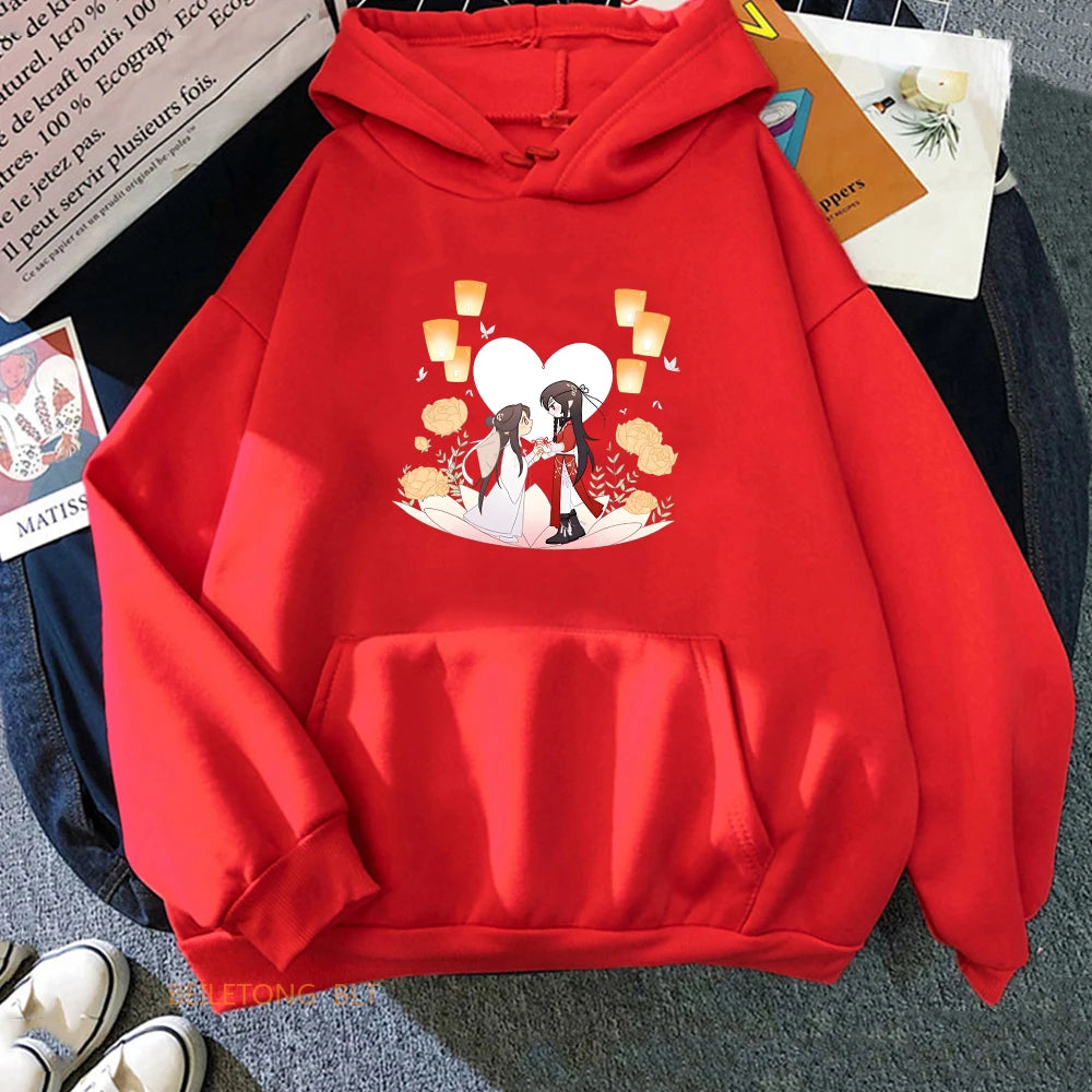 Heaven Official's Blessing Tian Guan Ci Fu TGCF Aesthetic Hoodie WOMEN BL Anime Clothes Sweatshirt Harajuku Korean Style Cartoon