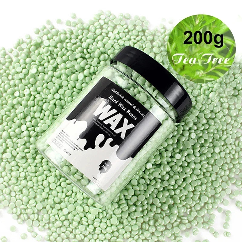 Unisex Painless Hot Film Wax Beans 200g-400g Canning Fast Waxing for Bikini Area Face And Body Hair Removal