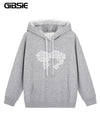 GIBSIE Plus Size Embroidered Lace Thickened Fleece Hoodies Women 2024 New Winter Kangaroo Pocket Casual Warm Sweatshirts Top