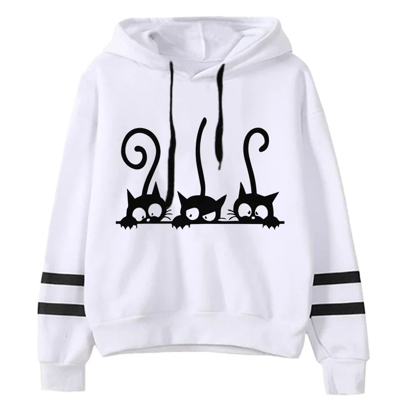 Pullovers Hot Sale Hoodies Versatile Woman Clothing Stripe Womens Sweatshirts Style Fashion Casual Sports Print Daily Simplicity