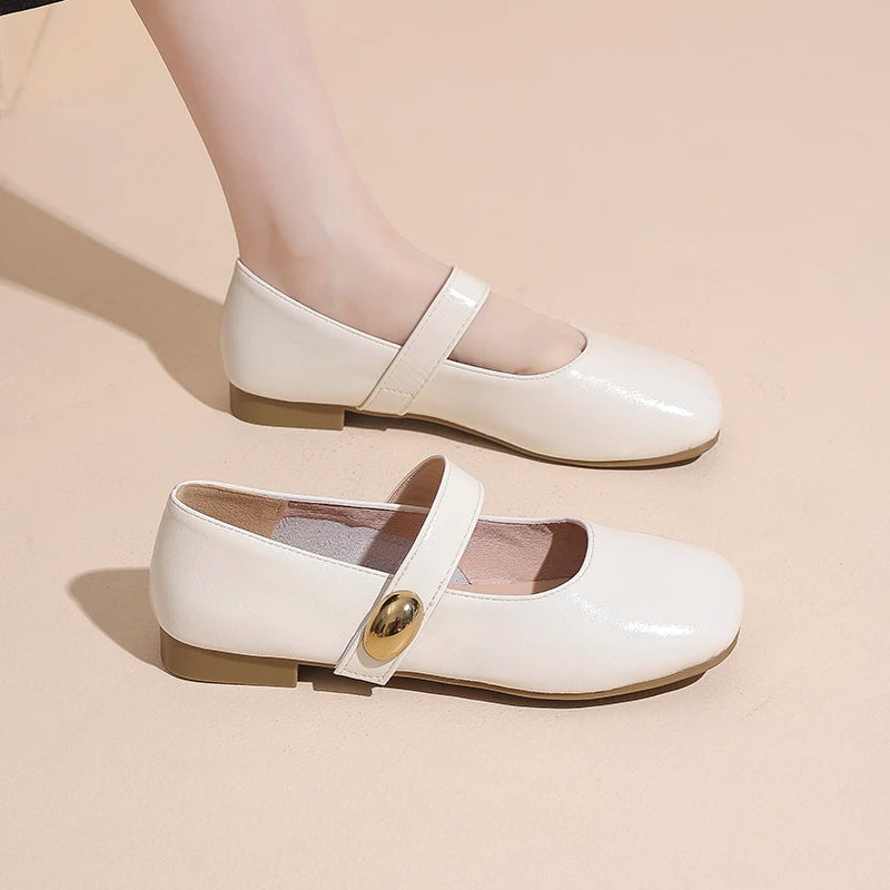 Flat Retro Versatile High Heels Spring and Autumn New French Slip-on Lightweight Pointed Toe Elegant Shoes for Women