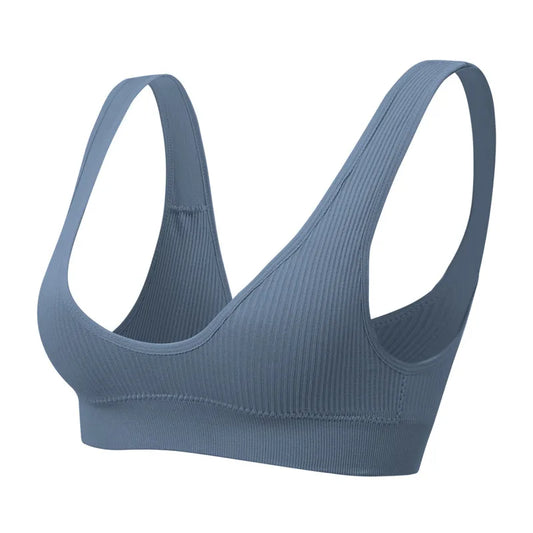Women Push Up Brassiere Sports Deep-U Shape Bralette Nowire Underwear Female Comfy Sexy Lingerie Top Intimates Seamless Bras