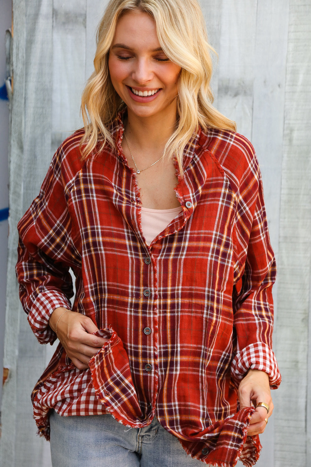 So Country Cute Autumn Flannel Top